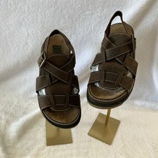 Antigo Bongo Couro Chunky Plataforma Sandálias Sapatos Femininos Anos 90 Y2K Grunge P:8 *LEIA comprar usado  Enviando para Brazil