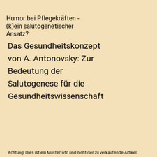 Humor pflegekräften salutogen gebraucht kaufen  Trebbin