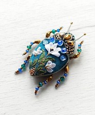 Broche de besouro joias de insetos com miçangas para mulheres broche de escaravelho inseto besouro veado comprar usado  Enviando para Brazil
