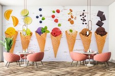 3D Lody Salon I78 Tapeta Mural Samoprzylepna zdejmowana naklejka Coco na sprzedaż  Wysyłka do Poland