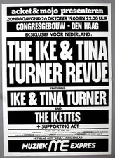 IKE & TINA TURNER – raro pôster de concerto vintage original em Haia 1975 **ENORME** comprar usado  Enviando para Brazil