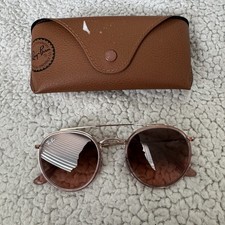 Óculos de sol Ray-Ban RB3647 redondo ponte dupla armação ouro rosa 51-22 145mm comprar usado  Enviando para Brazil