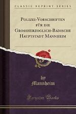 Polizei-Vorschriften Fr Die Groherzoglich-Badisc comprar usado  Enviando para Brazil