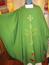 Chasuble verte broderies d'occasion  Saint-Jorioz