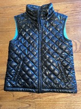 Colete acolchoado Aeropostale P.S. Kids Gorp Core tamanho 8 preto com interior azul-petróleo para meninas comprar usado  Enviando para Brazil