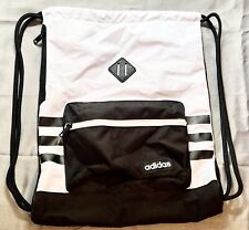 Adidas Blanco y Negro Cordón Mochila Bolso Saco Nuevo sin Etiquetas segunda mano  Embacar hacia Argentina