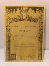 Ww1 attestato medaglia usato  Vobbia