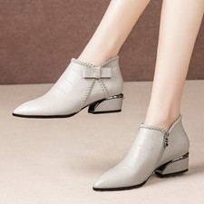 Botas de tornozelo femininas bloco Chelsea botas femininas conforto slip on vestido botinha escritório comprar usado  Enviando para Brazil