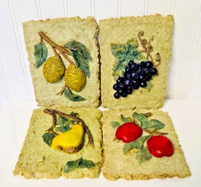 Decoração de parede 3D fruta pera maçã limão cluster placa suspensa resina azulejo cozinha comprar usado  Enviando para Brazil