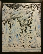 Quadro neve montagna usato  Novara