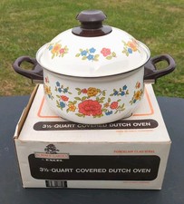 Antigo jardim de verão 3 1/2 quartos forno/panela holandesa de porcelana coberta por Excel  comprar usado  Enviando para Brazil