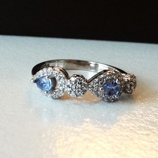 Tansanit ring 925 gebraucht kaufen  Bonn