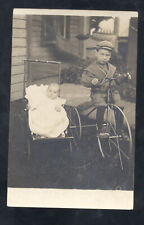 Usado, RPPC JEROMEVILLE OHIO CARRINHO DE BEBÊ TRICICLO STAUFER VINTAGE FOTO REAL CARTÃO POSTAL comprar usado  Enviando para Brazil