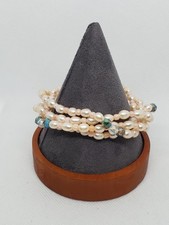 Pulseira de torção de fio de pérola de água doce vintage 16" fio joia do Japão, usado comprar usado  Enviando para Brazil
