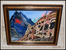 Pintura de têmpera russa americana, Nicholas Roerich, 1925, usado comprar usado  Enviando para Brazil