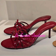 Sandálias de salto alto ZARA WOMAN NOVAS COM ETIQUETAS SS25 COM LAÇO VERMELHO 3335/510/600 comprar usado  Enviando para Brazil