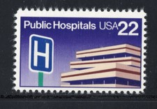 2210 * HOSPITAIS PÚBLICOS * Selo postal dos EUA, sem marca de charneira ^, usado comprar usado  Enviando para Brazil