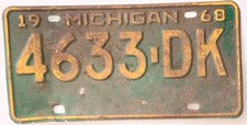 1968 michigan license for sale  Petersburg