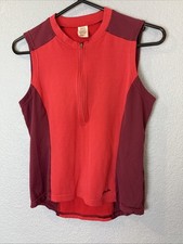 Camiseta Patagonia pequena bicicleta vintage média 1/2 zíper frontal sem mangas vermelha rosada comprar usado  Enviando para Brazil