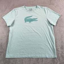Usado, Camiseta esportiva masculina logotipo ultra seco LACOSTE 2XL verde claro ajuste regular SS NOVA SEM ETIQUETAS US$ 70 comprar usado  Enviando para Brazil