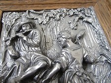 ANTIGUO METAL RELIEVE ARTE PLAGA Y LLAVERO segunda mano  Embacar hacia Mexico