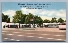 CARTÃO POSTAL VINTAGE ALBUQUERQUE QUASE PERFEITO MARTEN'S TOURIST & TRAILER COURT , usado comprar usado  Enviando para Brazil