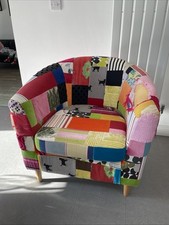 Curved accent armchair for sale  MANCHESTER