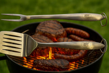 WEBER STYLE -2 peças conjunto de utensílios para churrasco de aço inoxidável espátula e garfo comprar usado  Enviando para Brazil