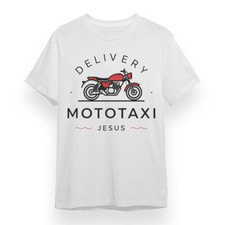Camiseta masculina oversize com entrega gráfica mototaxi unissex 100% algodão EUA, usado comprar usado  Enviando para Brazil