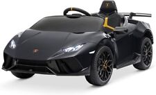 KIDS BLACK 12V LAMBORGHINI HURACAN CARRO ELÉTRICO MOVIDO A BATERIA RRP £200 comprar usado  Enviando para Brazil