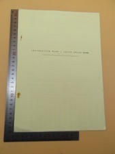 Instruction maintenance book for sale  COLCHESTER