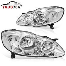 Faróis de substituição cromados transparentes compatíveis com faróis Toyota Corolla 2003-2008 par comprar usado  Enviando para Brazil