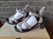Sandalen holz silbergrau gebraucht kaufen  Osnabrück
