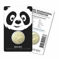 2019 UNC $1 Mob of Roos Panda Privy Mark Beijing International Expo moeda no cartão comprar usado  Enviando para Brazil