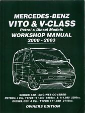 Mercedes-Benz Vito & Classe V oficina manual gasolina e diesel modelos 2000 - 2003, usado comprar usado  Enviando para Brazil