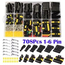 708 Uds 1-6 pines kit de terminais de conector de cabo elétrico para coche comprar usado  Enviando para Brazil
