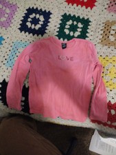 Camisa GAP rosa manga longa LOVE crianças idades 6 8 comprar usado  Enviando para Brazil