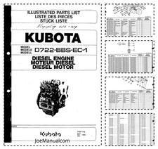 Kubota D722-BBS-EC-1 Lista części silnika wysokoprężnego PDF na sprzedaż  PL