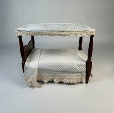 Conjunto de cama antigo de madeira para boneca de mogno, usado comprar usado  Enviando para Brazil
