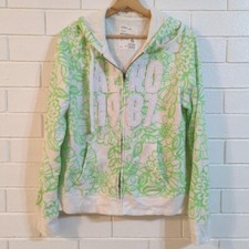 💫Moletom com capuz marca original Aeropostale verde e branco floral com zíper, tamanho XL, usado comprar usado  Enviando para Brazil