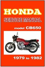 Manual de oficina HONDA CB650 1979 1980 1981 & 1982 serviço e reparo de fábrica comprar usado  Enviando para Brazil