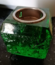 Teelichthalter glas grün gebraucht kaufen  Heide