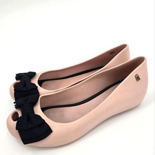 Mini sapatilhas de balé Melissa Mel Queen IV menina rosa preto veludo tamanho 5 comprar usado  Enviando para Brazil