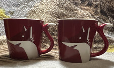CANECA DE XÍCARA DE CAFÉ STARBUCKS RED FOX COM CABO DE CAUDA DE RAPOSA 8 OZ, 2012 Conjunto de Dois. comprar usado  Enviando para Brazil