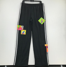 Pantalones deportivos Adidas Jeremy Scott para hombre grandes L negros blancos parches pista para hombre segunda mano  Embacar hacia Mexico