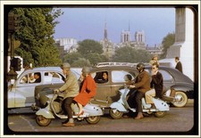 Willy Ronis. Pont du Carrousel  Paris, 1955. (Scooters). Photoprint BàT segunda mano  Embacar hacia Mexico