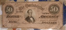 1864 csa confederate for sale  North Haverhill