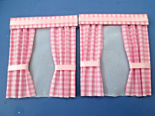 Pink gingham curtains for sale  RETFORD