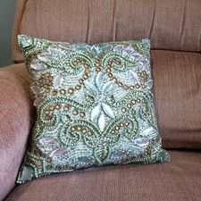 Beaded throw pillow for sale  Walford