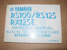 Yamaha betriebsanleitung rs100 gebraucht kaufen  Wadern